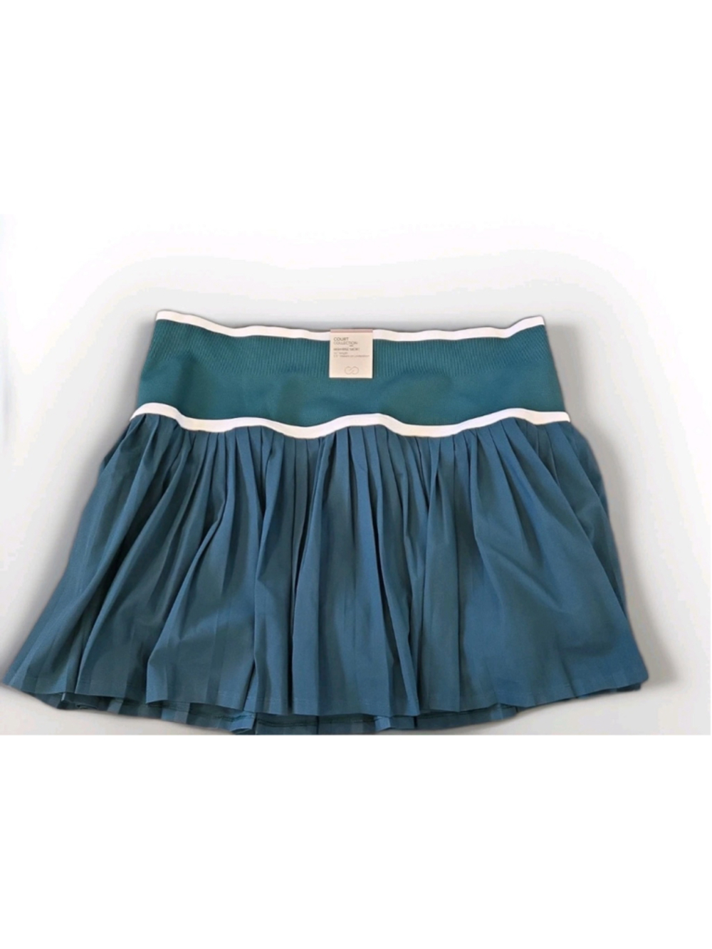 Calia Court High Rise Skort Pleated Dark Green White Sz XXL 16” Lngth NWT (D-36)